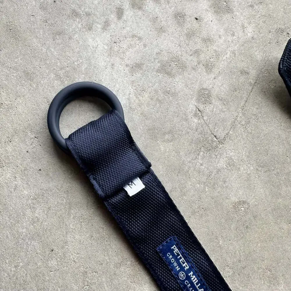 Peter Millar Crown Crafted Navy Performance O-Ring Belt - Medium